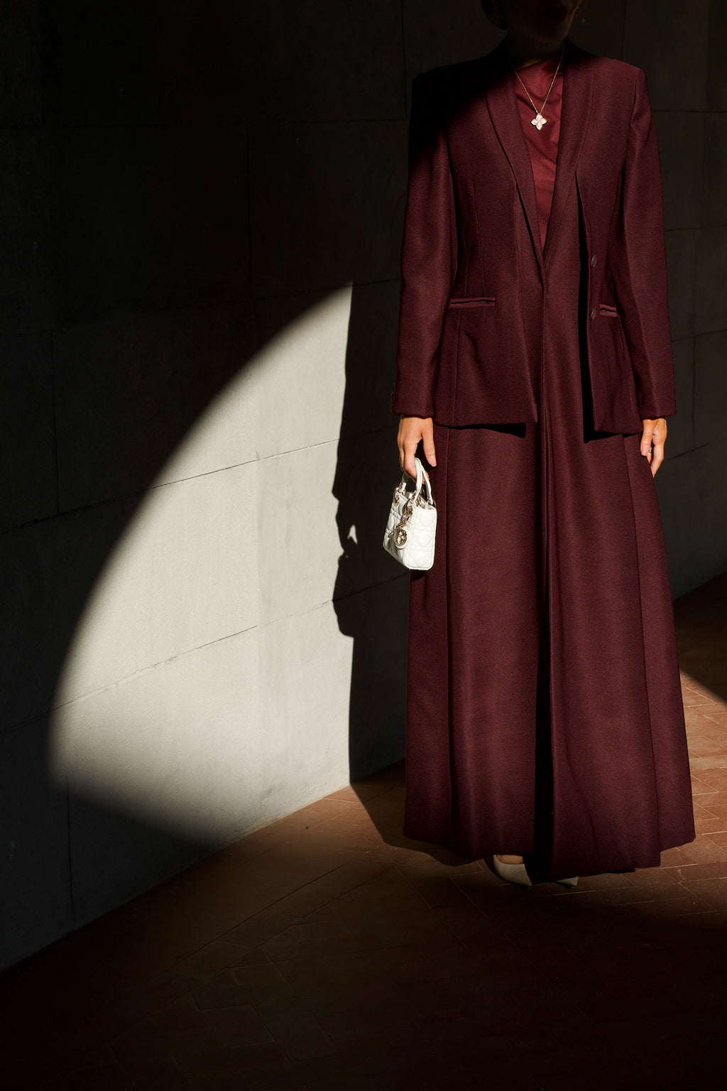 BURGUNDY TRAUPE TRAVEL SUIT