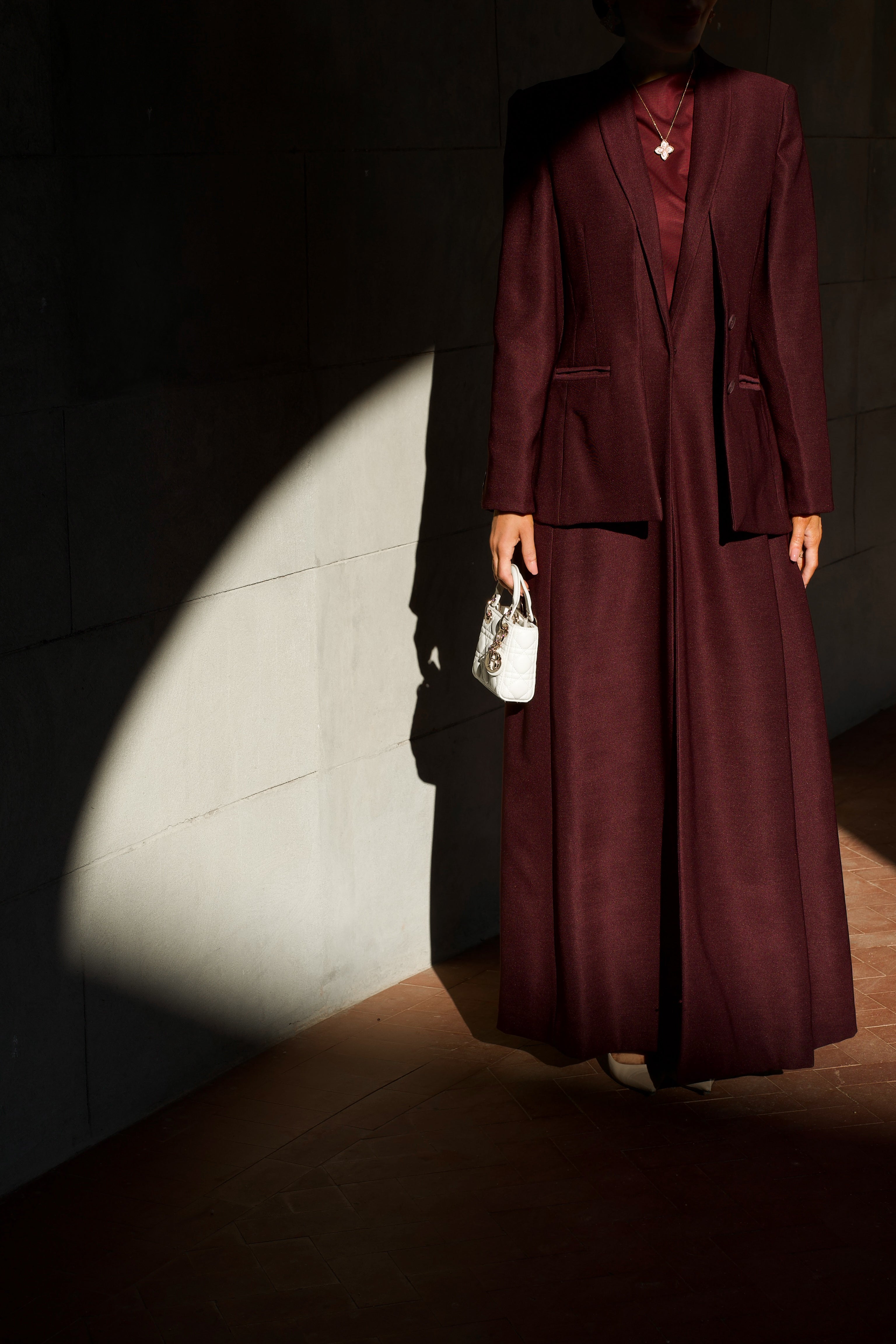 BURGUNDY TRAUPE TRAVEL SUIT