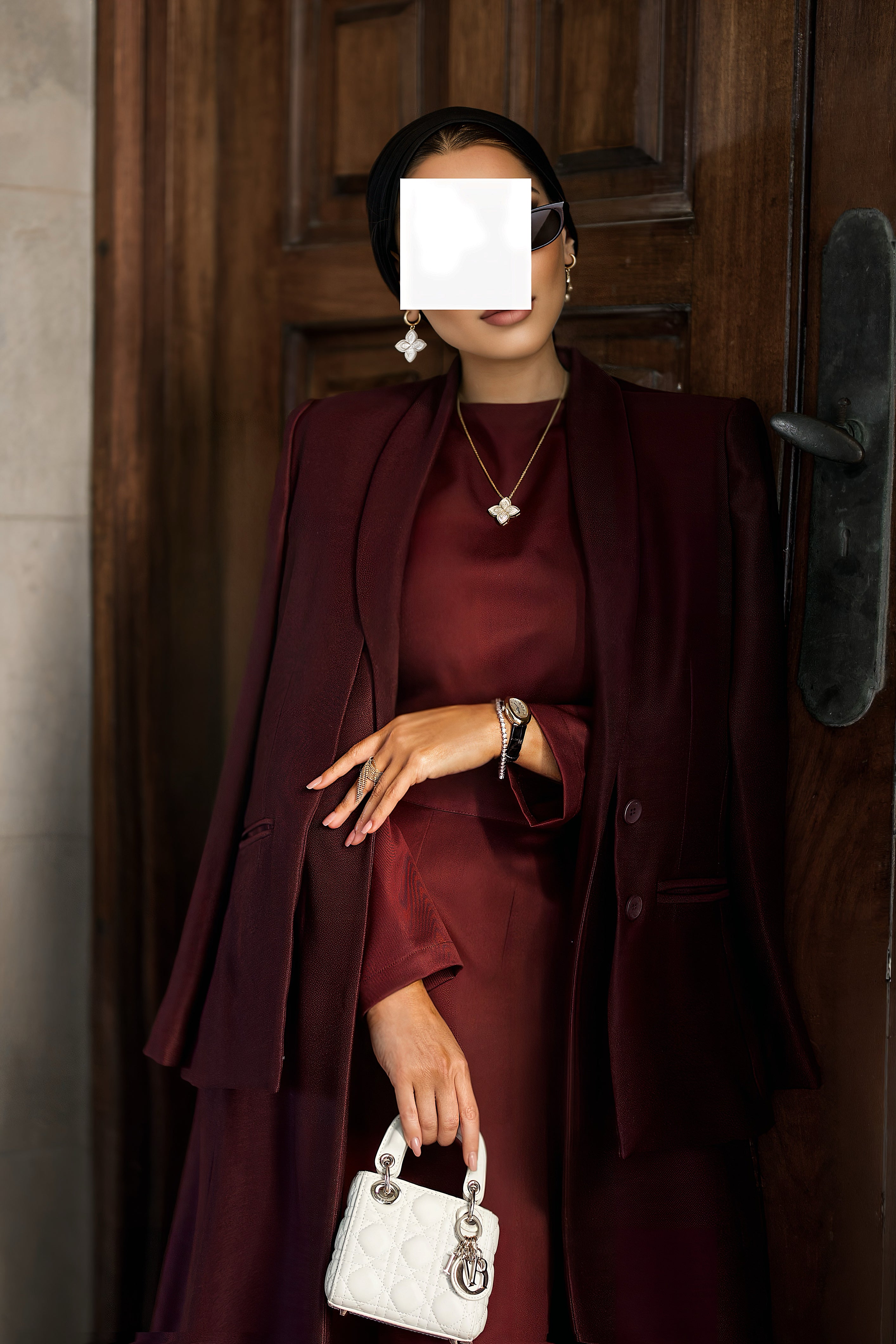 BURGUNDY TRAUPE TRAVEL SUIT